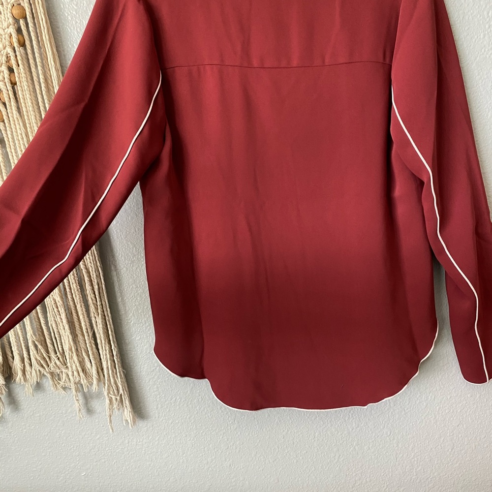 Rust red forever 21 blouse - Picture 4 of 4